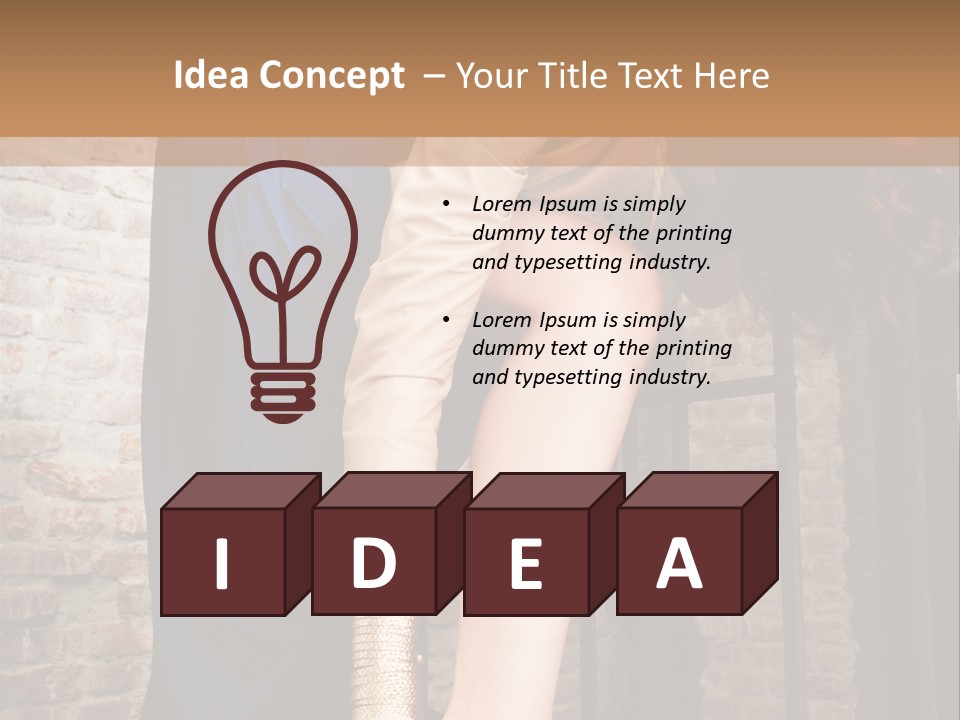 Pose Attractive Leg PowerPoint Template