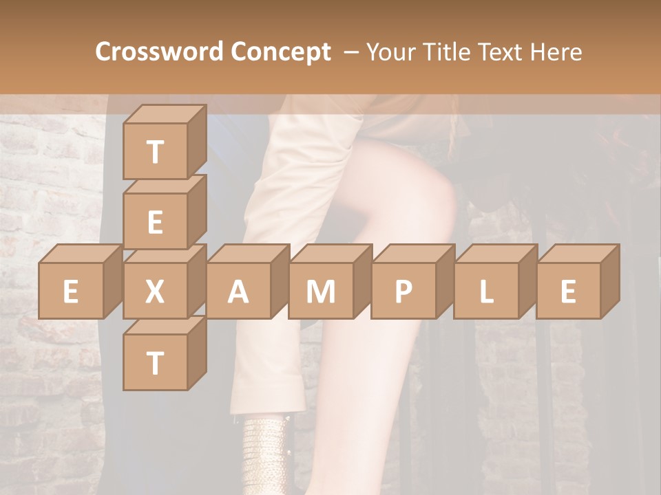 Pose Attractive Leg PowerPoint Template