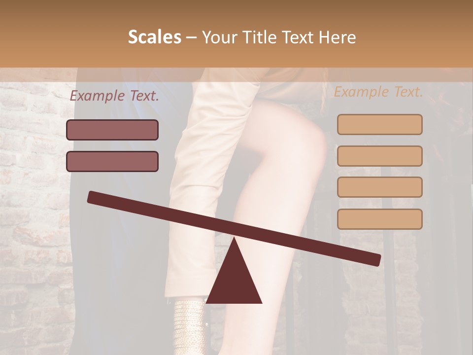 Pose Attractive Leg PowerPoint Template
