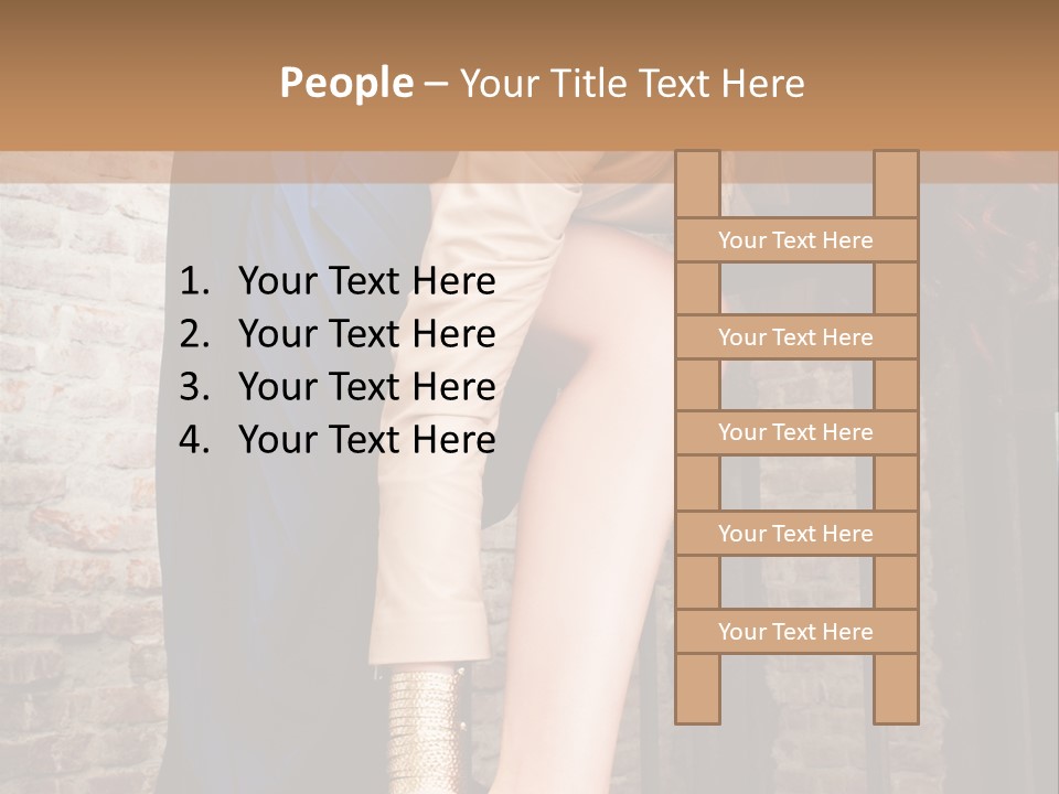 Pose Attractive Leg PowerPoint Template