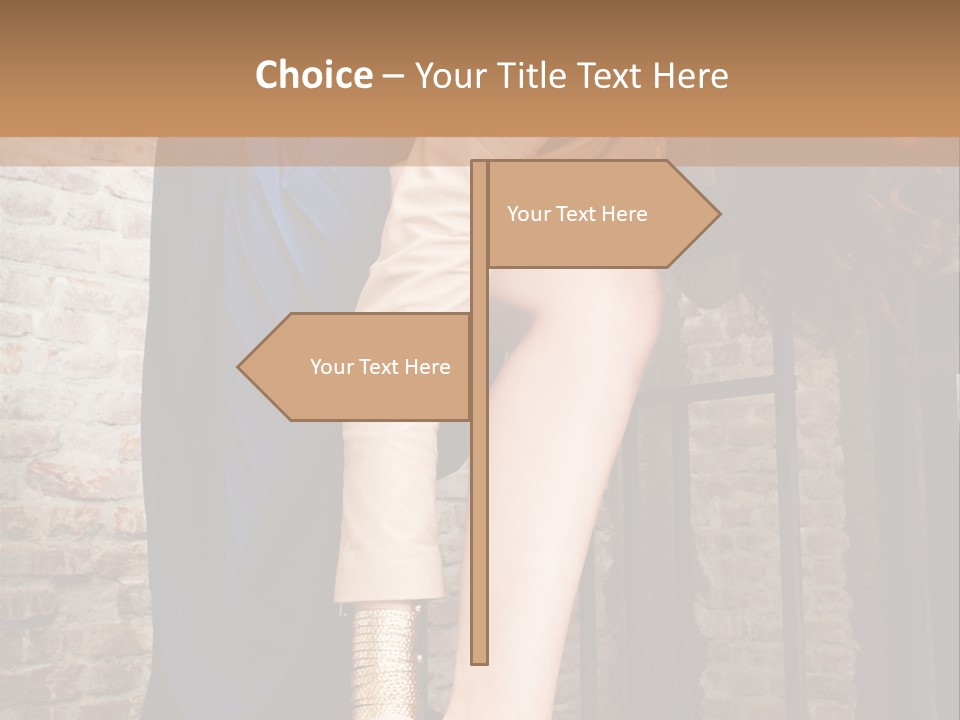 Pose Attractive Leg PowerPoint Template