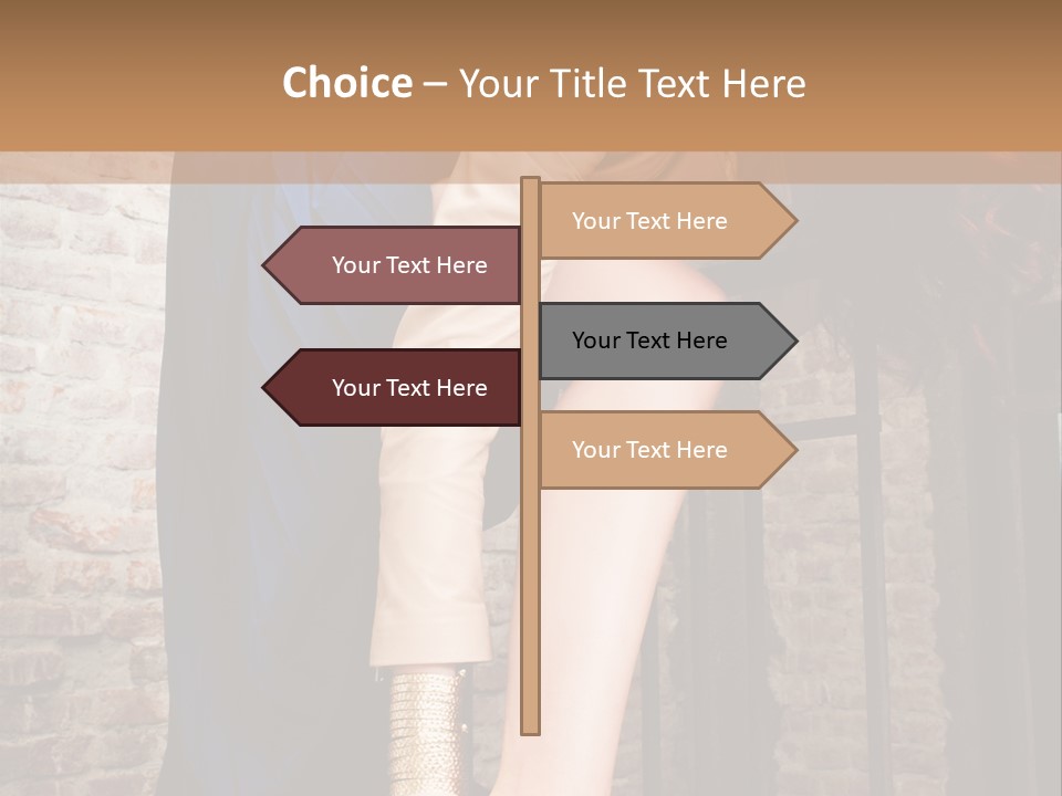 Pose Attractive Leg PowerPoint Template
