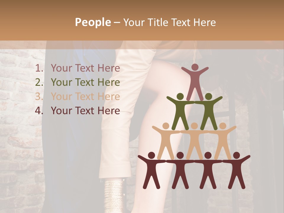 Pose Attractive Leg PowerPoint Template