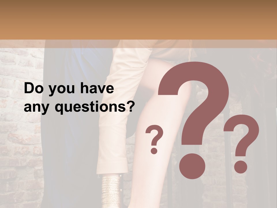 Pose Attractive Leg PowerPoint Template