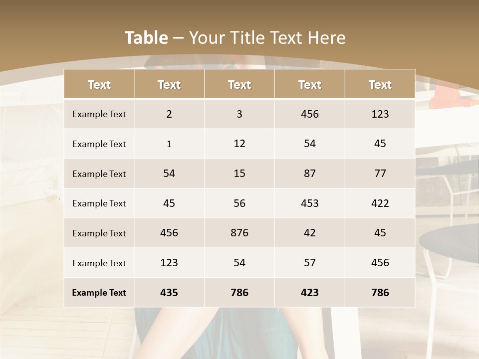 Vogue Table Fashion PowerPoint Template