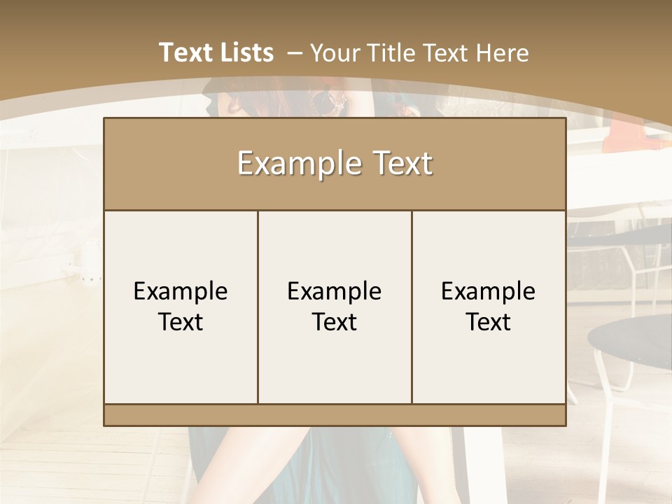 Vogue Table Fashion PowerPoint Template