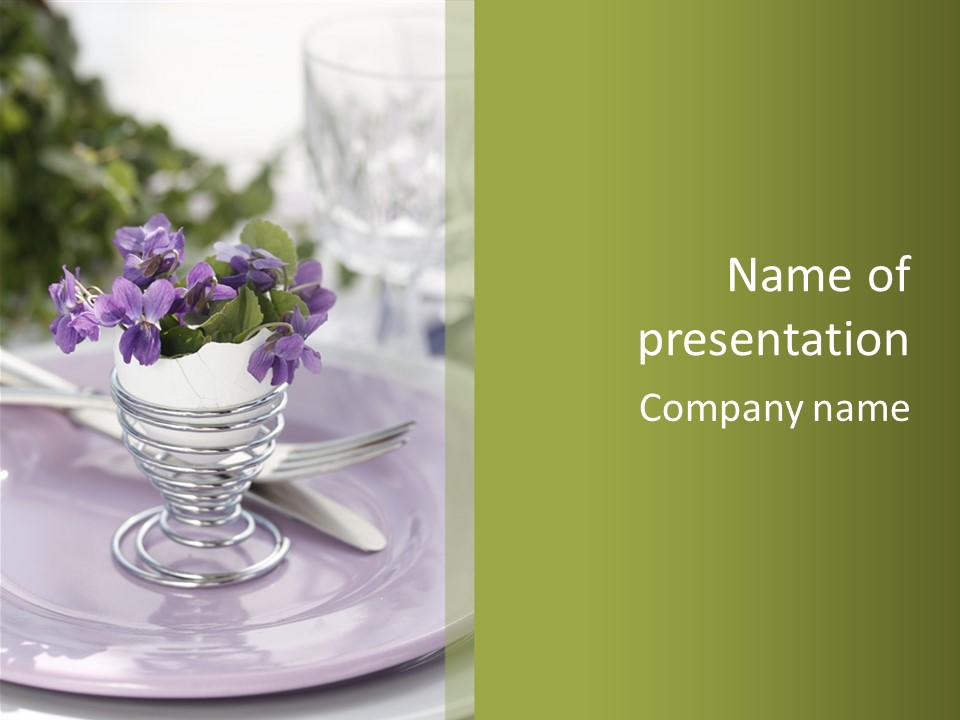 Celebration Event Table Egg PowerPoint Template