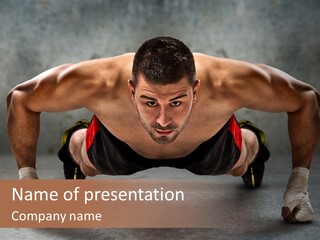 Mixed Martial Person PowerPoint Template