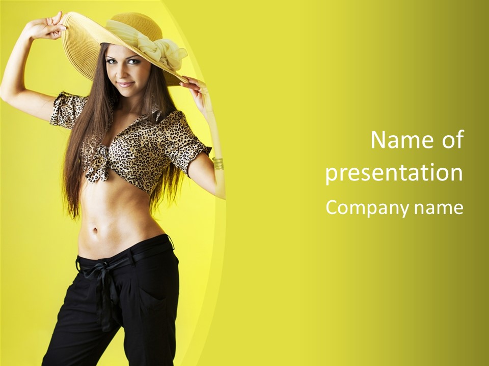 Hat Happy Y PowerPoint Template