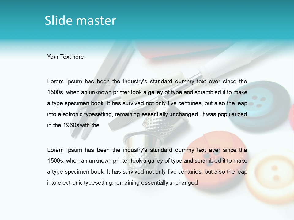 Work Spools Art PowerPoint Template