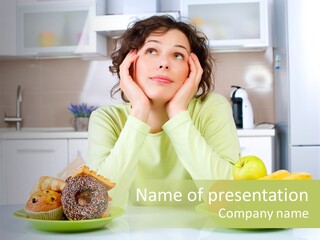 Cake Nutrition Fruit PowerPoint Template