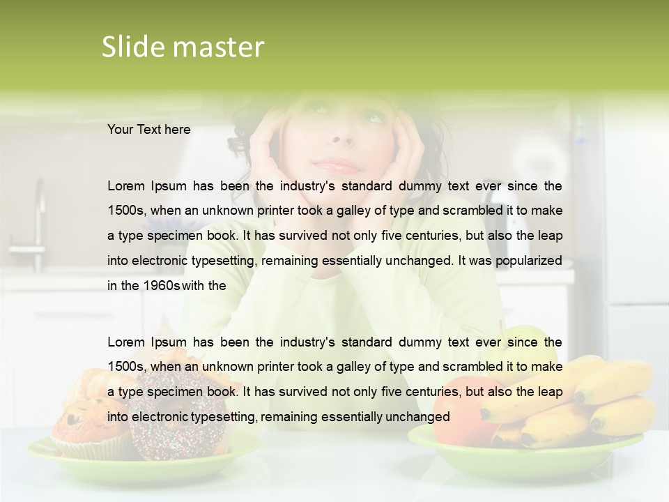 Cake Nutrition Fruit PowerPoint Template