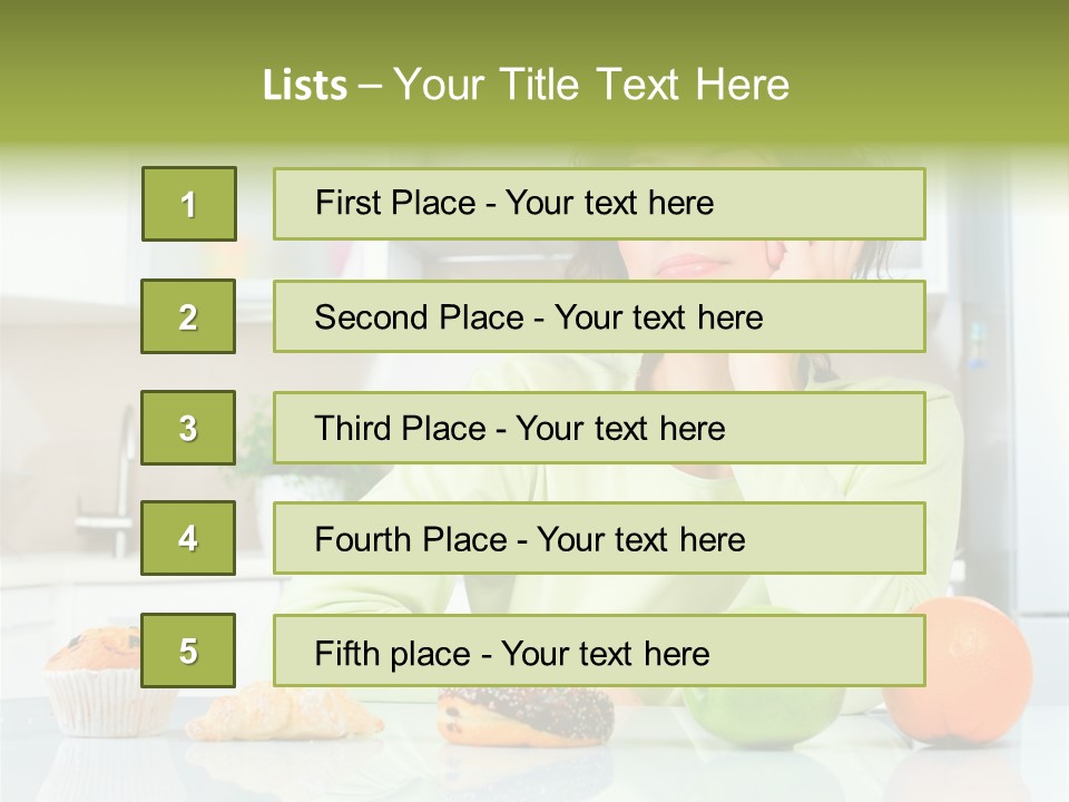 Junk Nutrition Green PowerPoint Template