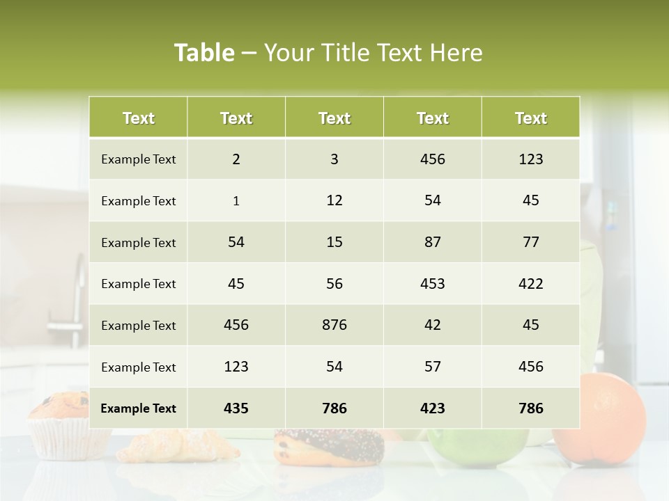 Junk Nutrition Green PowerPoint Template