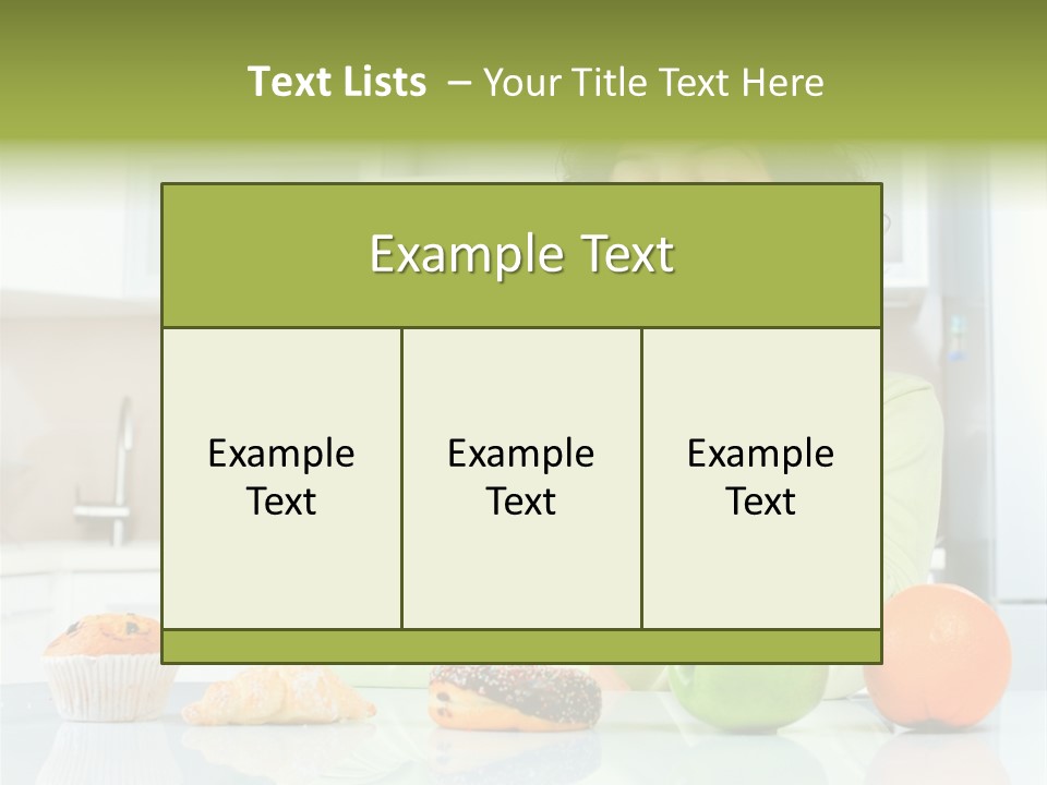 Junk Nutrition Green PowerPoint Template