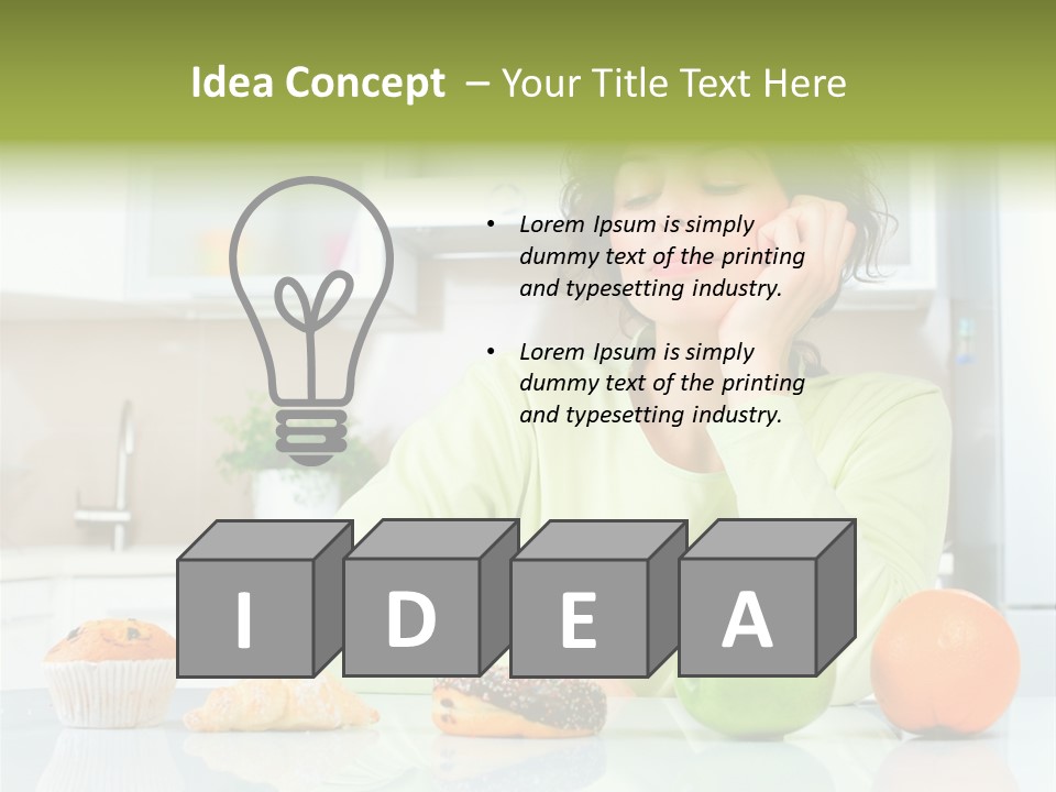 Junk Nutrition Green PowerPoint Template