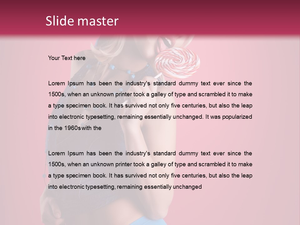 Pinup Female Woman PowerPoint Template