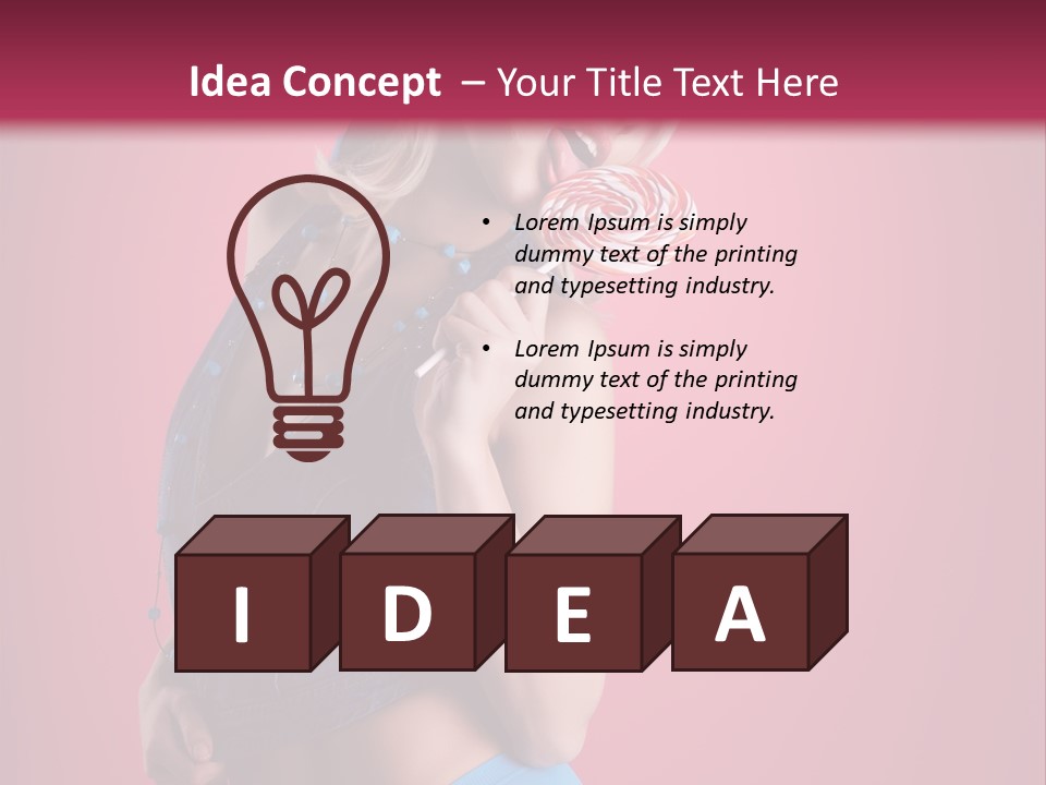 Pinup Female Woman PowerPoint Template