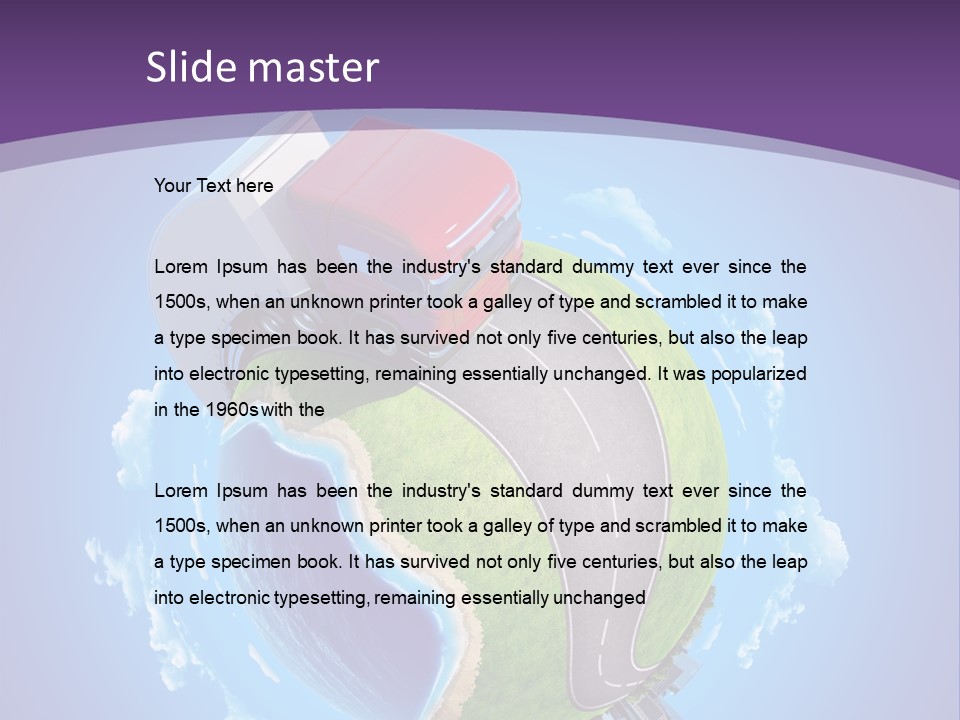 Truck Background Coast PowerPoint Template