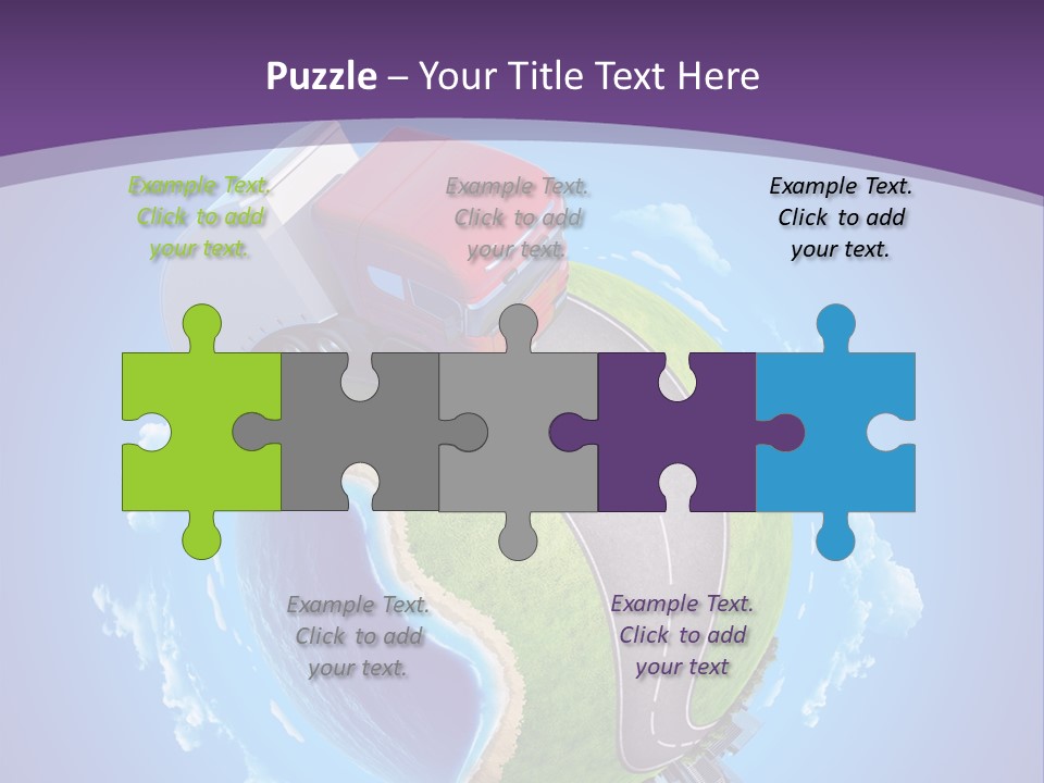 Truck Background Coast PowerPoint Template