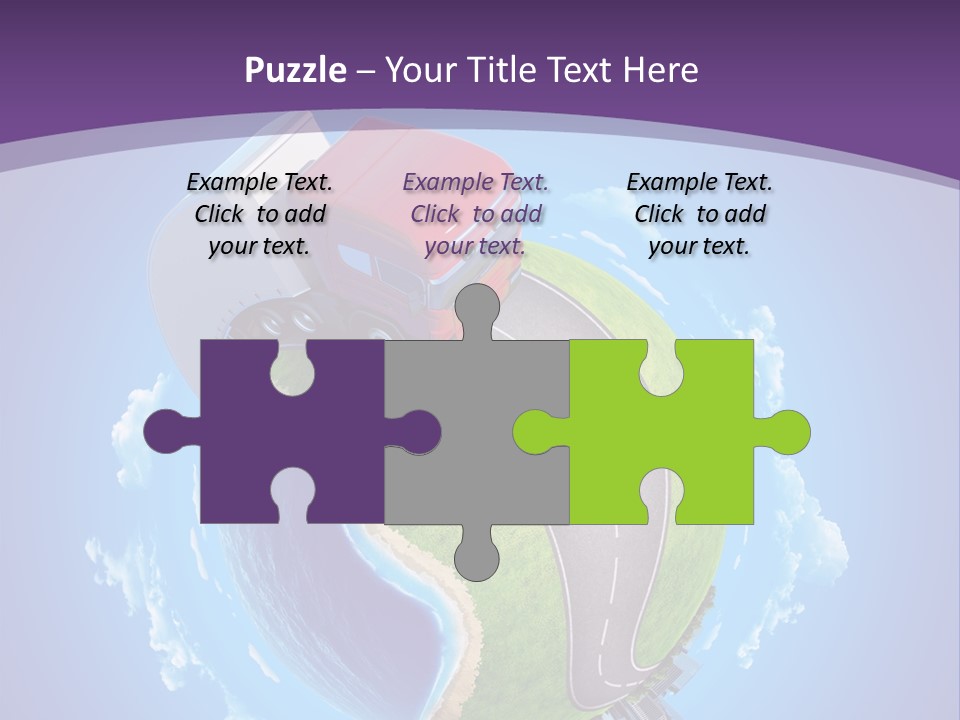 Truck Background Coast PowerPoint Template