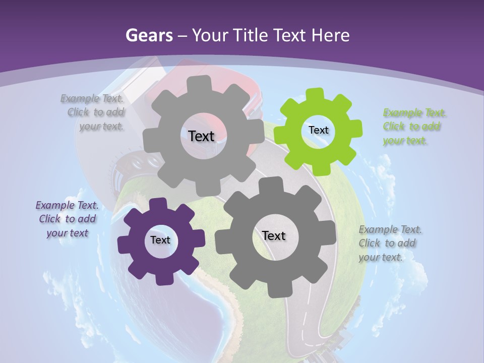 Truck Background Coast PowerPoint Template