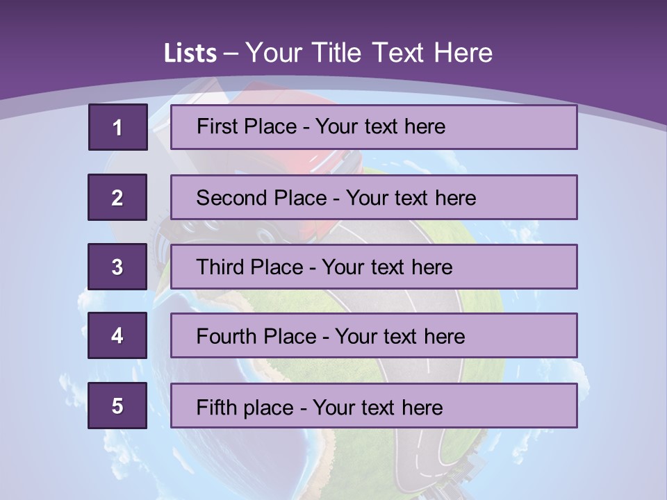 Truck Background Coast PowerPoint Template