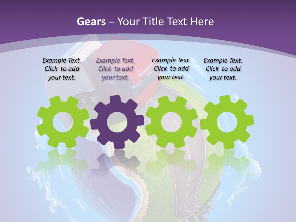 Truck Background Coast PowerPoint Template