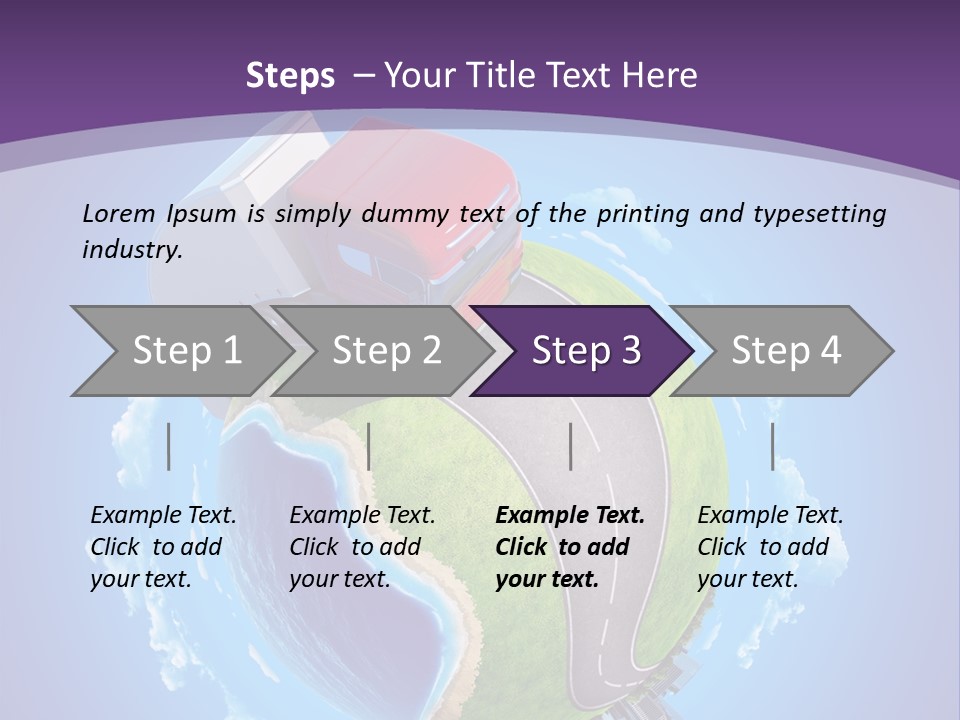 Truck Background Coast PowerPoint Template