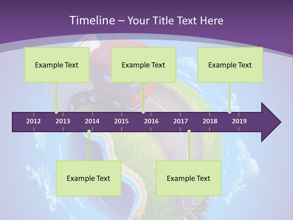 Truck Background Coast PowerPoint Template