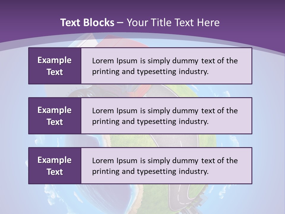 Truck Background Coast PowerPoint Template