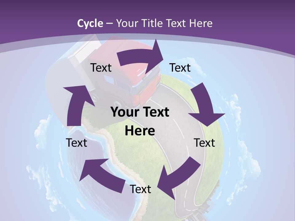 Truck Background Coast PowerPoint Template