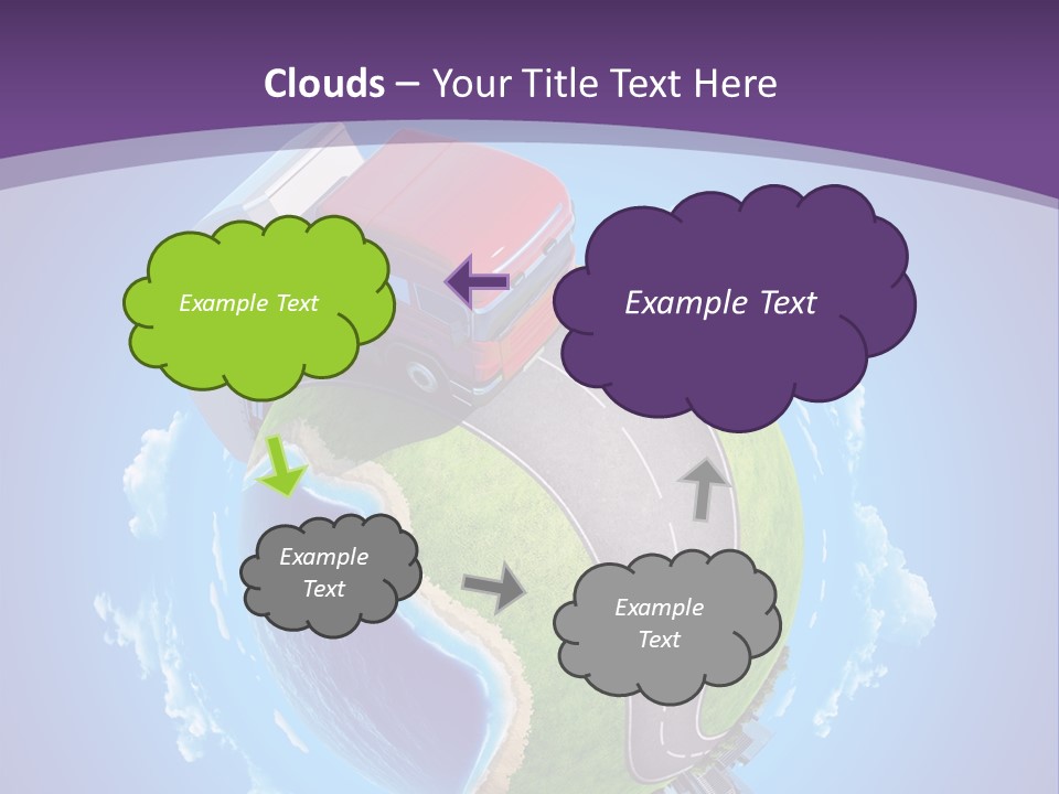 Truck Background Coast PowerPoint Template