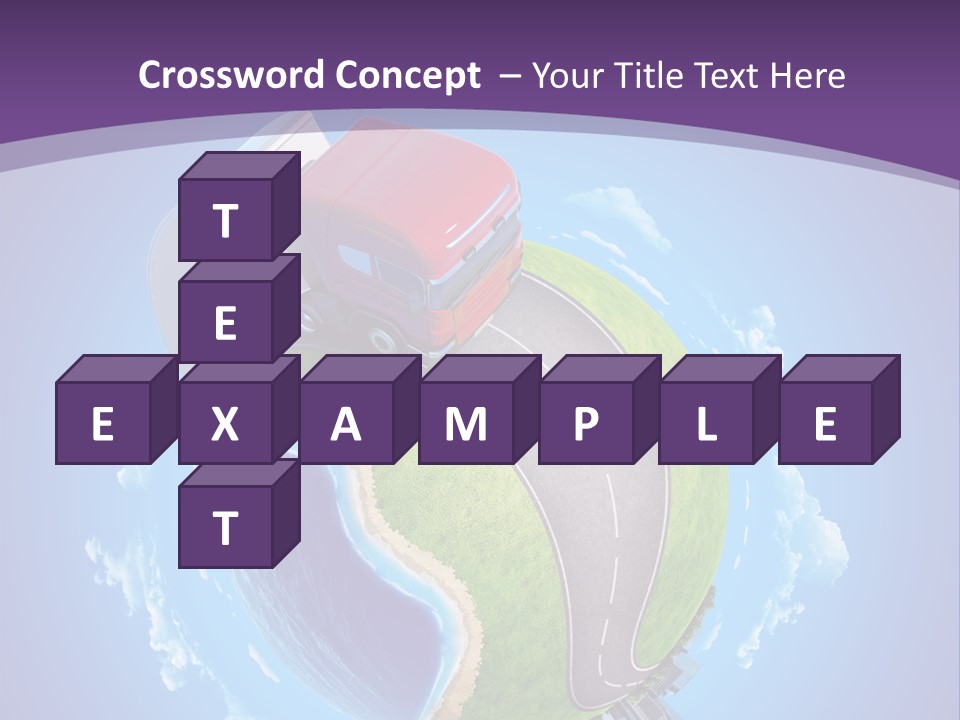 Truck Background Coast PowerPoint Template