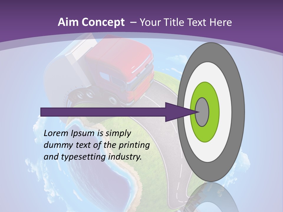 Truck Background Coast PowerPoint Template