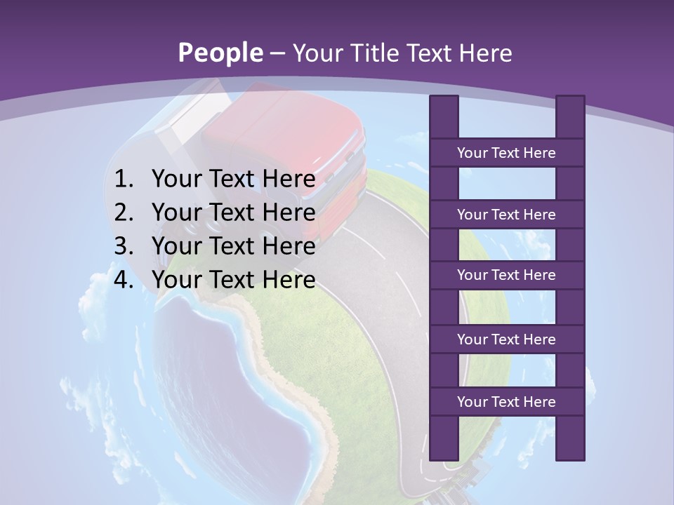 Truck Background Coast PowerPoint Template