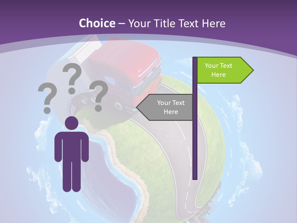 Truck Background Coast PowerPoint Template