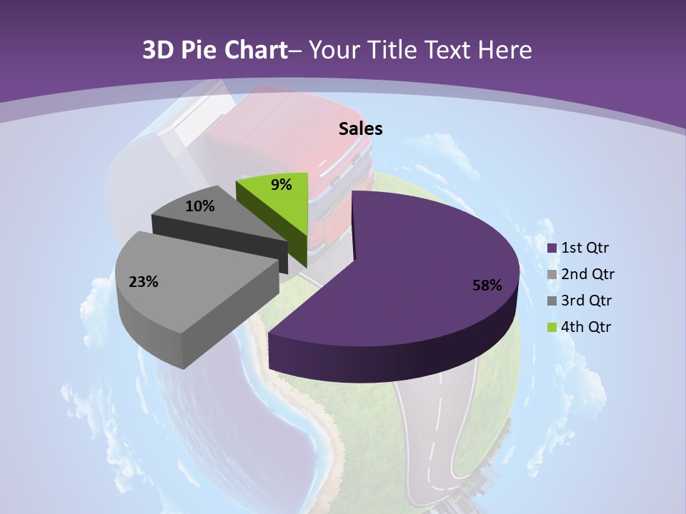 Truck Background Coast PowerPoint Template