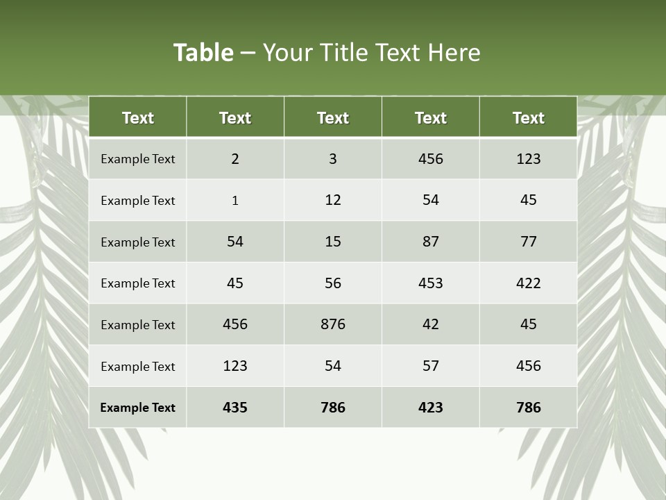 Stem Tropical Curve PowerPoint Template