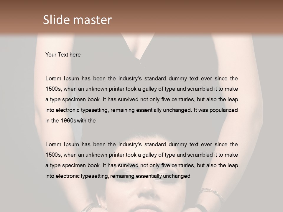 Woman Charm Person PowerPoint Template