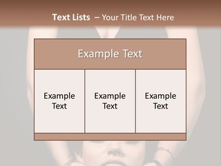 Woman Charm Person PowerPoint Template