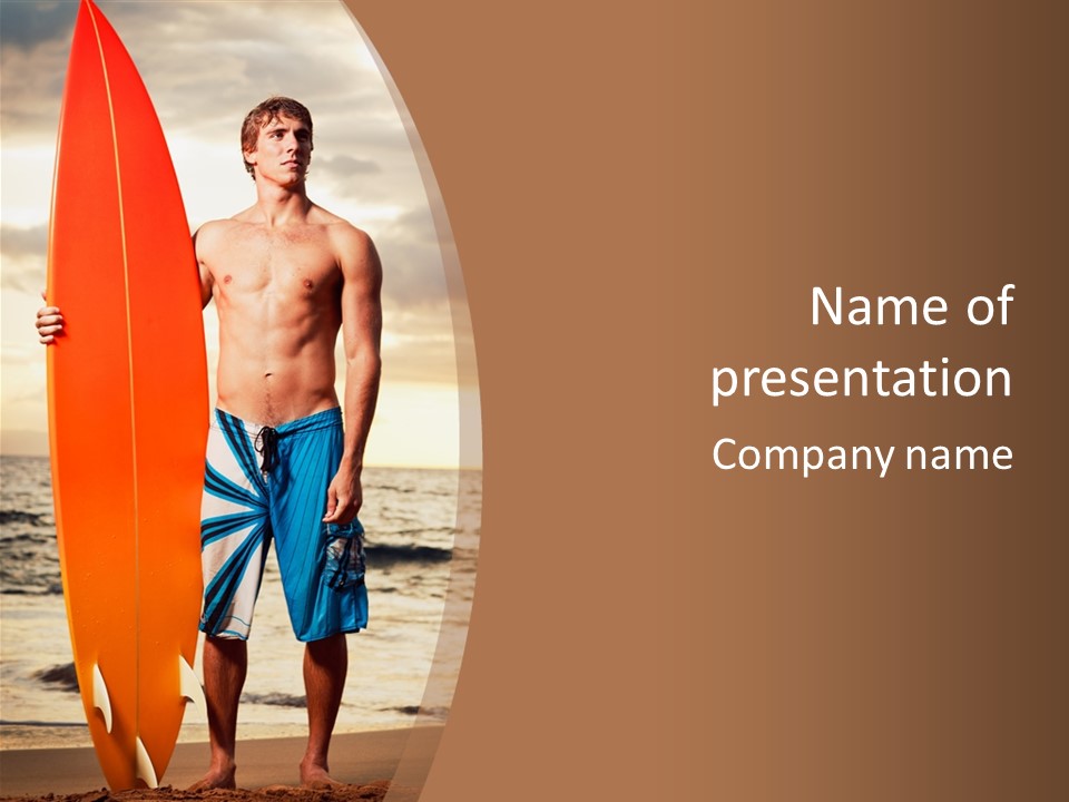 Good Young Tan PowerPoint Template