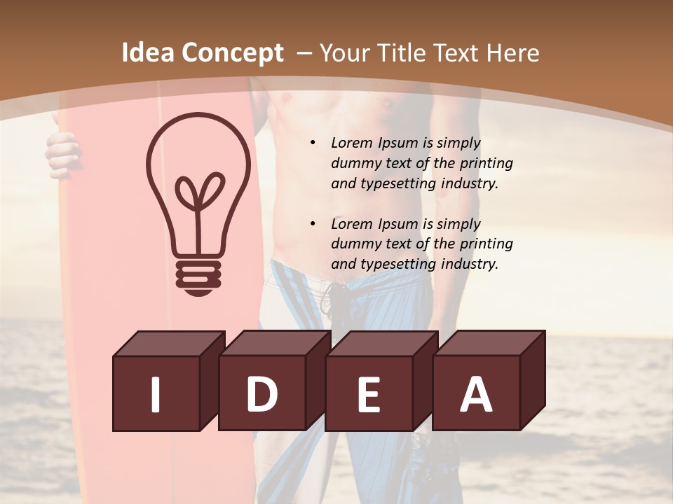 Good Young Tan PowerPoint Template