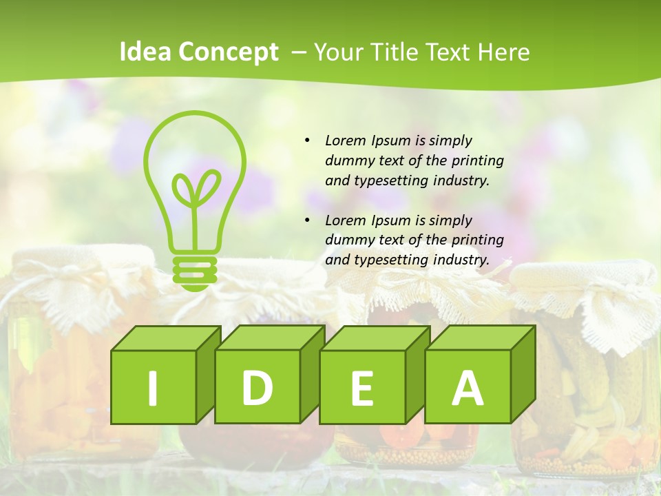 Vinegar Glass Ingredient PowerPoint Template
