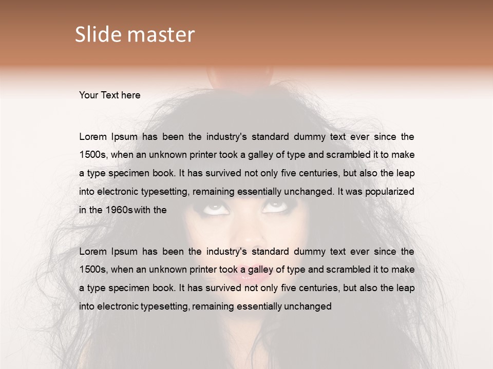 Eyes Shaggy Beautiful PowerPoint Template