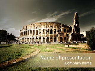 Exterior Stadium Forum PowerPoint Template