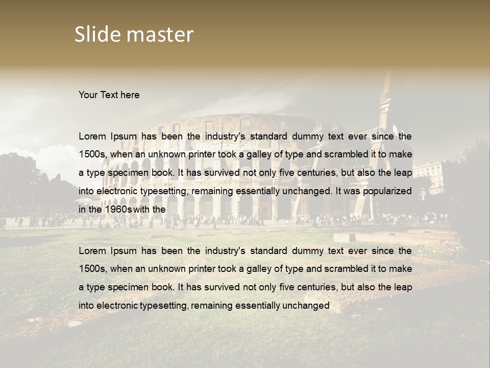 Exterior Stadium Forum PowerPoint Template