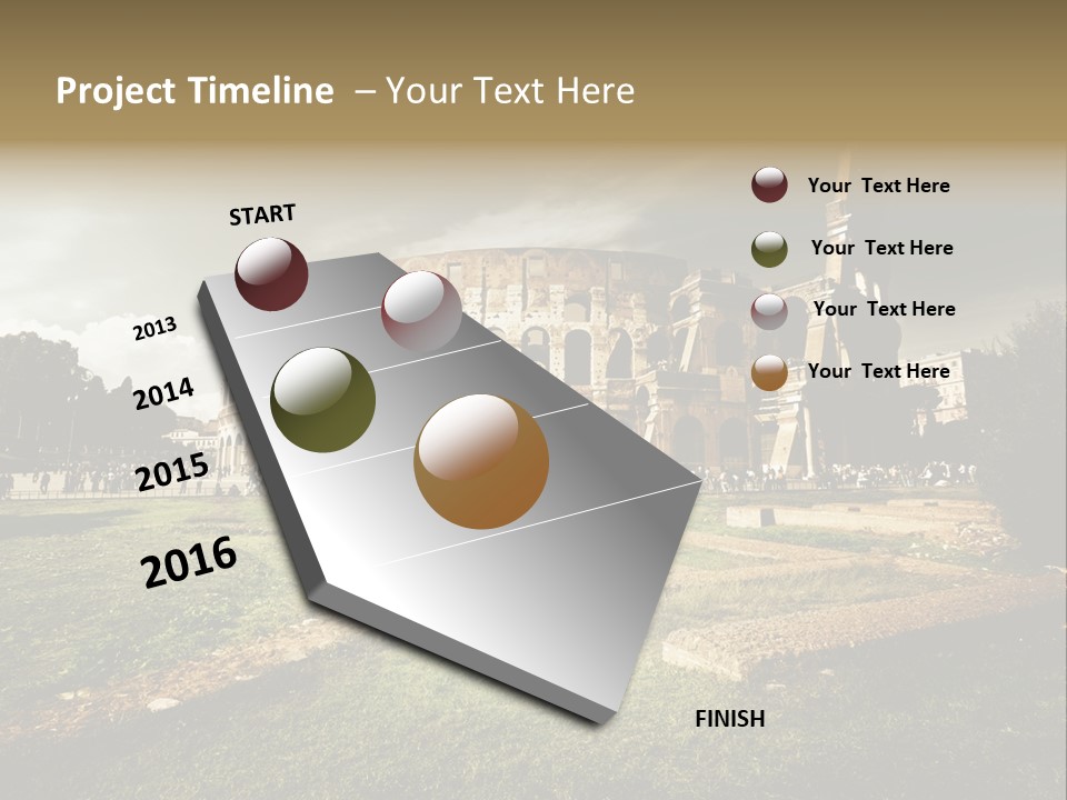 Exterior Stadium Forum PowerPoint Template