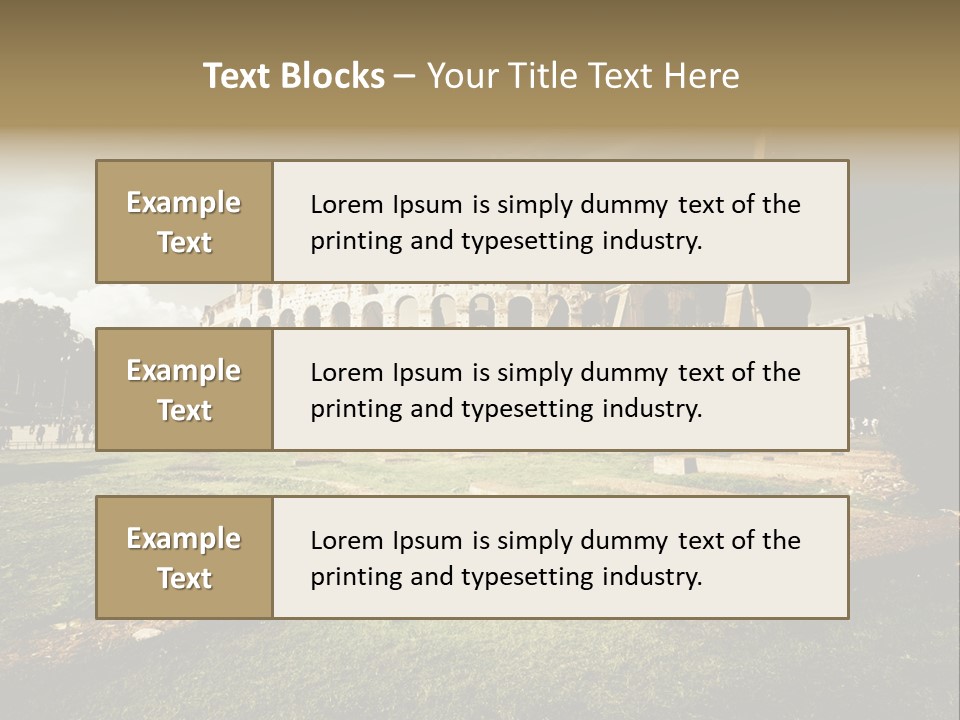 Exterior Stadium Forum PowerPoint Template