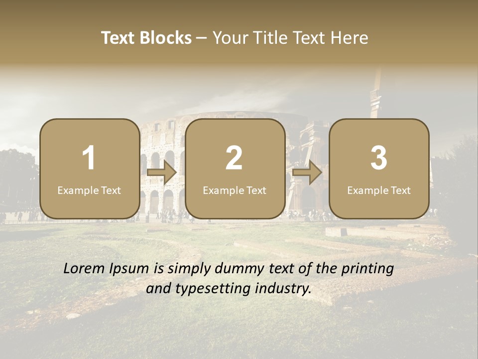 Exterior Stadium Forum PowerPoint Template